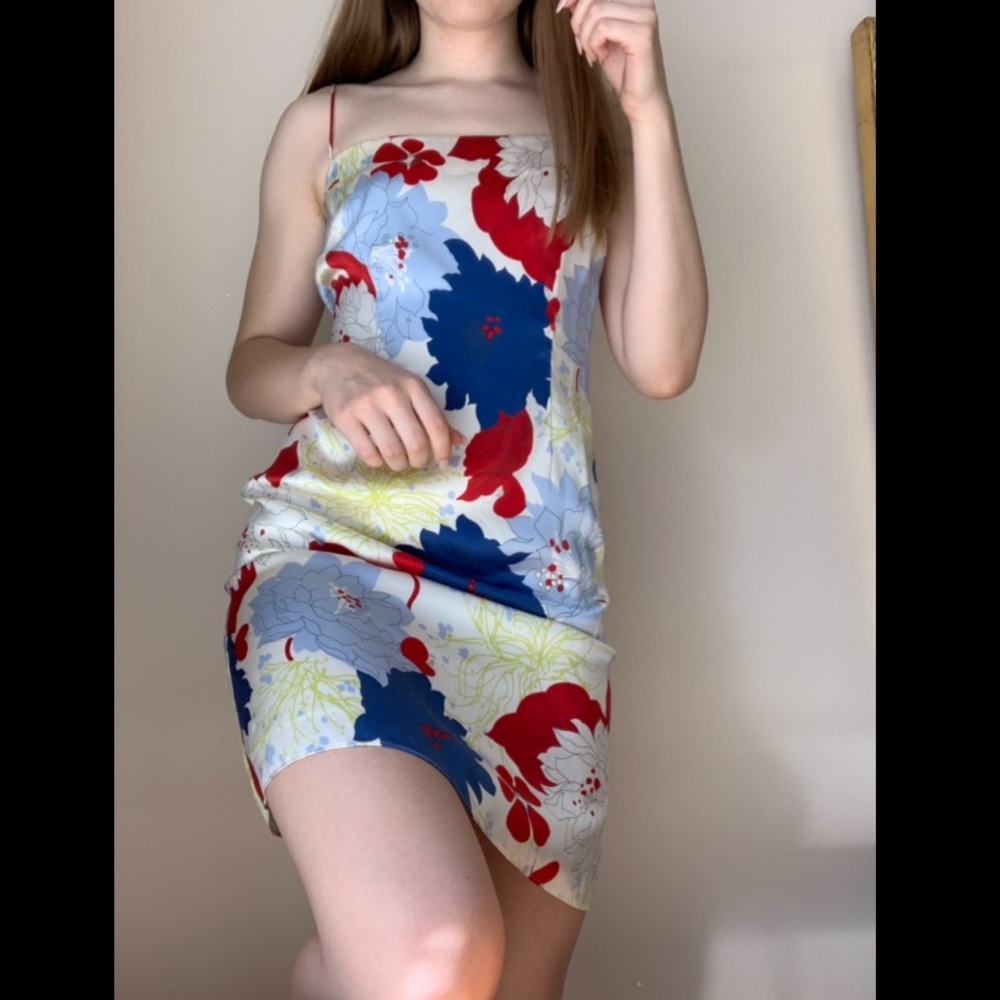 Vintage Tommy Hilfiger 100% Silk Mini Dress Size 2